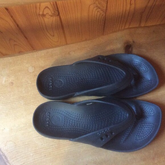 CROCS Kadee Black Flip Flop Thong Comfort Slip On Lightweight Sandal W Size 7 - Picture 5 of 10